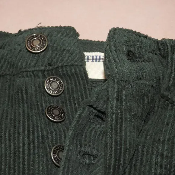 Free People Green London Calling Slouchy Cord Pants - Picture 9 of 14